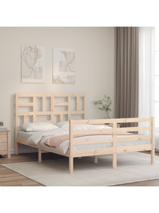 Rám postele s čelem Small Double masivní dřevo