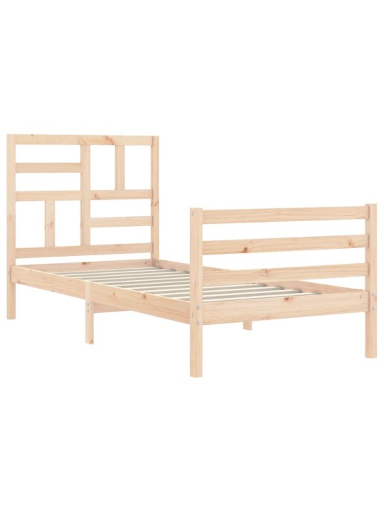 Rám postele s čelem 90 x 200 cm masivní dřevo