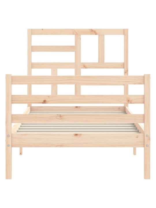 Rám postele s čelem 90 x 200 cm masivní dřevo