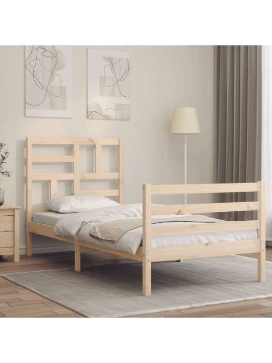 Rám postele s čelem 90 x 200 cm masivní dřevo