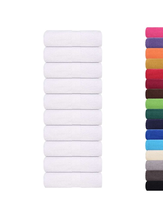 Ručníky na ruce 50 ks bílé 30x30 cm 360 g/m² 100% bavlna