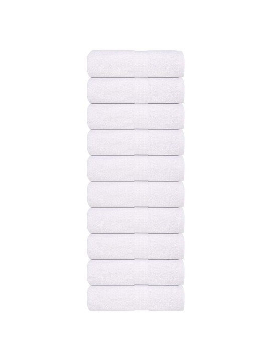 Ručníky pro hosty 10 ks bílé 30x50 cm 360 g/m² 100% bavlna