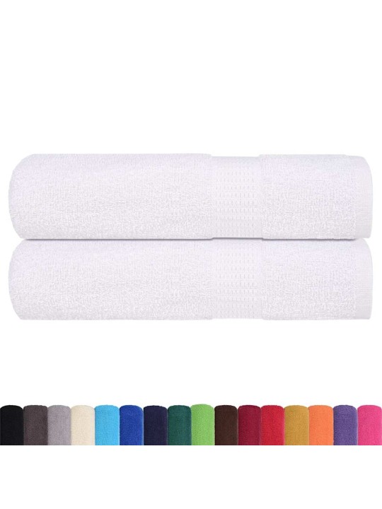 Sprchové ručníky 2 ks bílé 70x140 cm 360 g/m² 100% bavlna