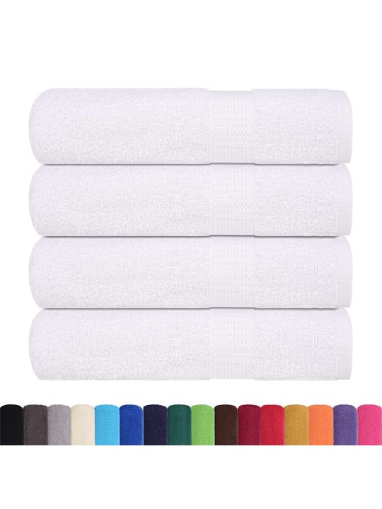 Sprchové ručníky 4 ks bílé 70x140 cm 360 g/m² 100% bavlna