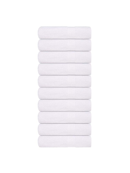 Koupelových osušek 10 ks bílé 100x150 cm 360 g/m² 100% bavlna