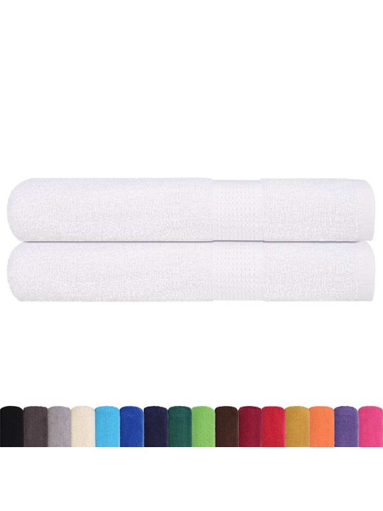 Ručníky do sauny 2 ks bílé 80x200 cm 360 g/m² 100% bavlna