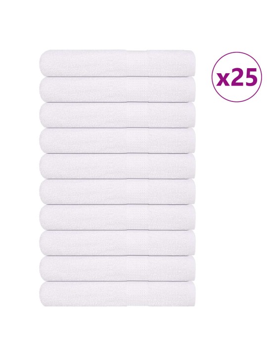 Ručníky 25 ks bílé 100x200 cm 360 g/m² 100% bavlna