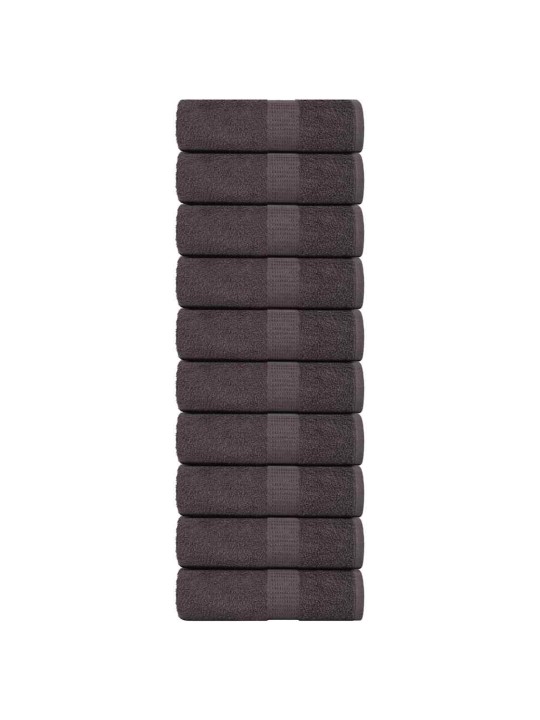 Žínky 10 ks antracitová 15x21 cm 360 g/m² 100% bavlna