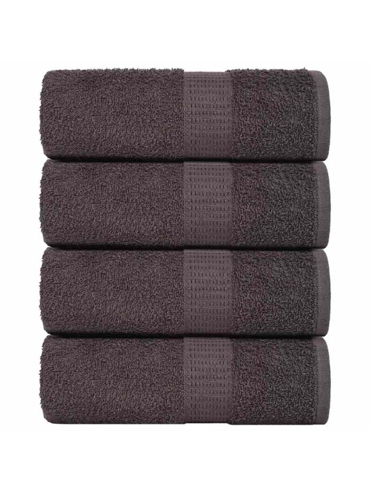 Ručníky na ruce 4 ks antracitová 30x30 cm 360 g/m² 100% bavlna