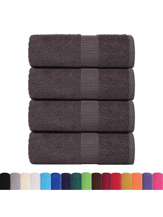 Ručníky na ruce 4 ks antracitová 30x30 cm 360 g/m² 100% bavlna