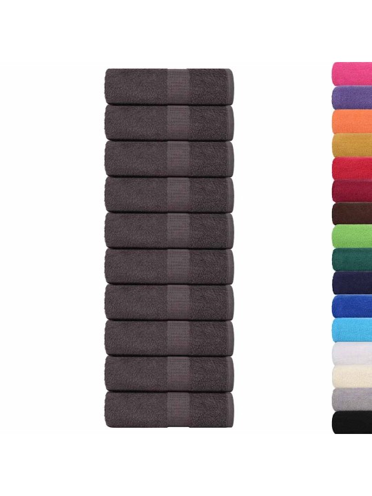 Ručníky na ruce 50 ks antracitová 30x30 cm 360 g/m² 100% bavlna