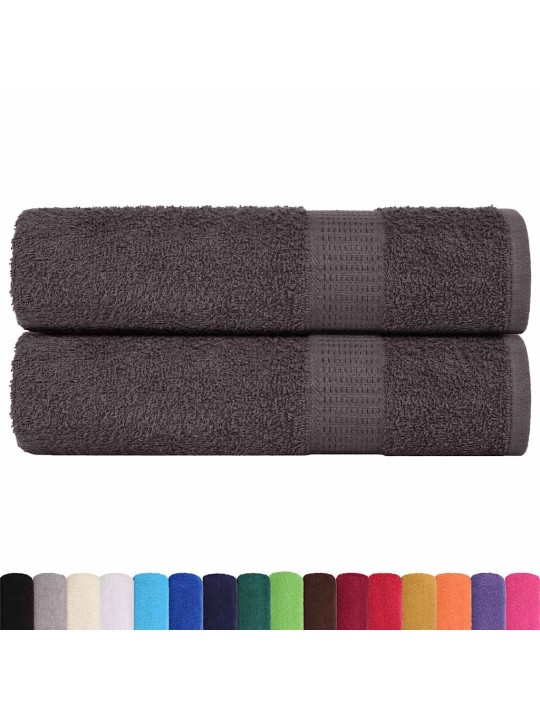 Ručníky na ruce 2 ks antracitová 50x100 cm 360 g/m² 100% bavlna