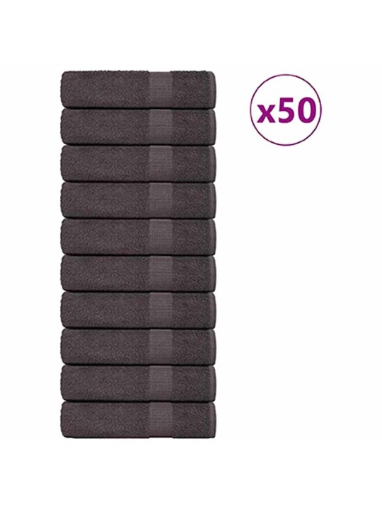 Sprchové ručníky 25 ks antracitová 70x140cm 360g/m² 100% bavlna