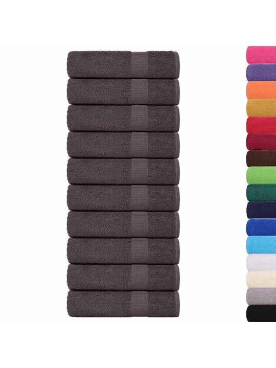 Koupelových osušek 10 ks antracitová 100x150 cm 360 g/m²