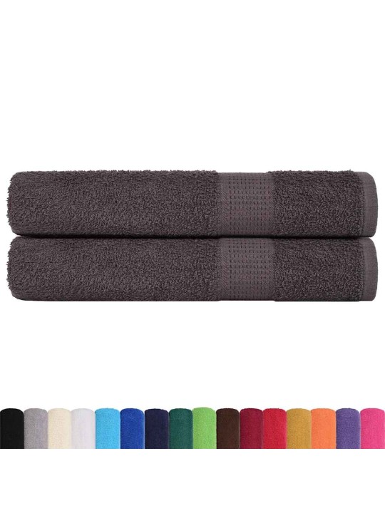 Ručníky 2 ks antracitová 100x200 cm 360 g/m² 100% bavlna