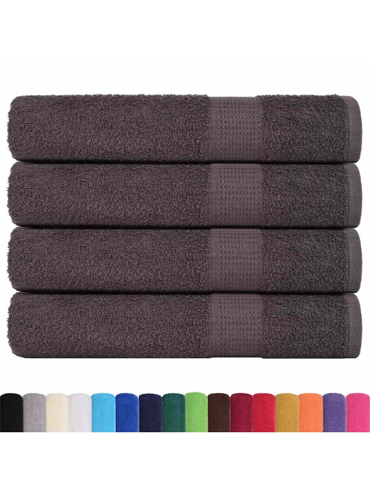 Ručníky 4 ks antracitová 100x200 cm 360 g/m² 100% bavlna