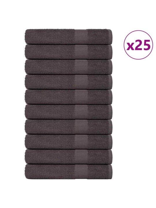 Ručníky 25 ks antracitová 100x200 cm 360 g/m² 100% bavlna