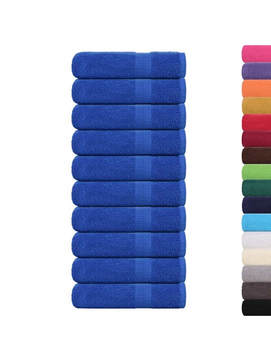 Koupelových osušek 10 ks modrá 100x150 cm 360 g/m² 100% bavlna