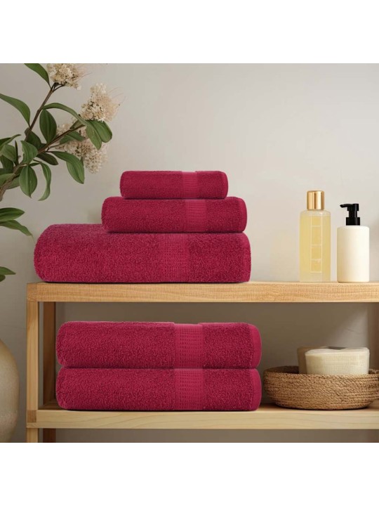 Ručníky na ruce 4 ks bordó 30x30 cm 360 g/m² 100% bavlna
