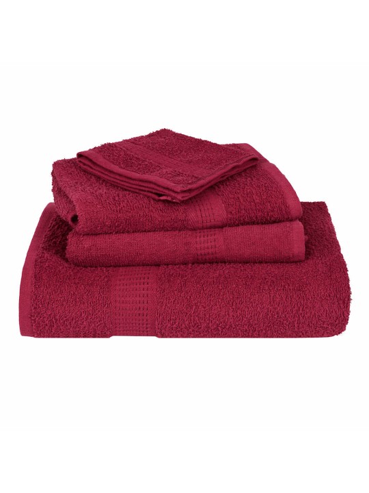 Ručníky na ruce 4 ks bordó 30x30 cm 360 g/m² 100% bavlna