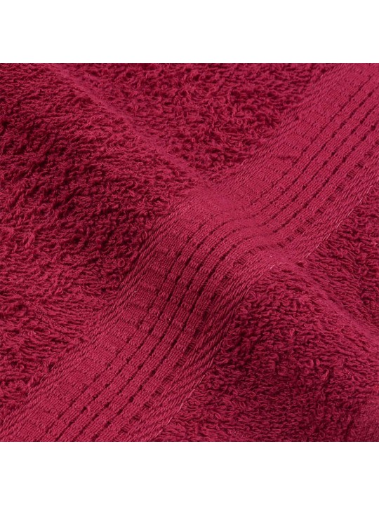 Ručníky pro hosty 10 ks bordó 30x50 cm 360 g/m² 100% bavlna