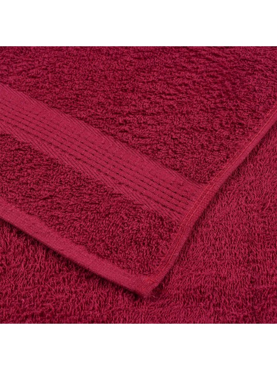 Ručníky do sauny 2 ks bordó 80x200cm 360 g/m² 100% bavlna
