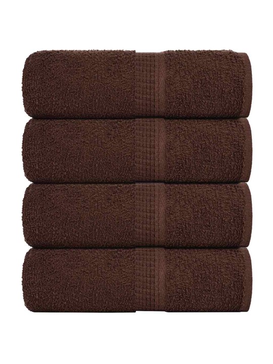 Ručníky na ruce 4 ks hnědé 30x30cm 360 g/m² 100% bavlna