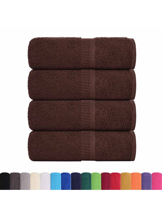 Ručníky na ruce 4 ks hnědé 30x30cm 360 g/m² 100% bavlna