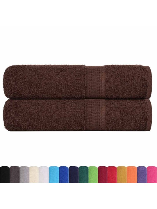 Sprchové ručníky 2 ks hnědé 70x140 cm 360 g/m² 100% bavlna