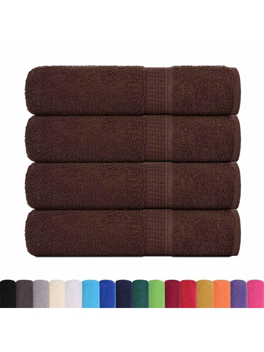 Koupelových osušek 4 ks hnědé 100x150 cm 360 g/m² 100% bavlna