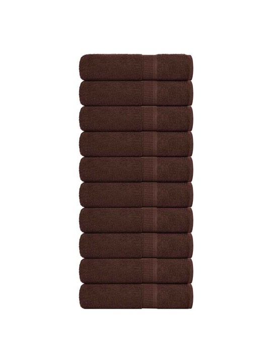 Koupelových osušek 10 ks hnědé 100x150 cm 360 g/m² 100% bavlna