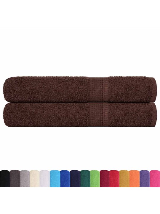 Ručníky do sauny 2 ks hnědé 80x200 cm 360 g/m² 100% bavlna