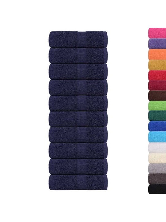 Ručníky na ruce 10 ks námořnická modrá 30x30cm 360 g/m²
