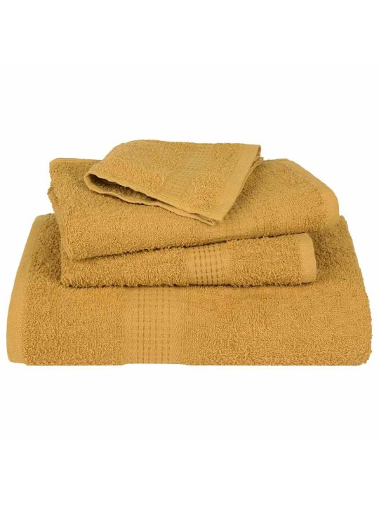 Ručníky na ruce 10 ks zlaté 30x30 cm 360 g/m² 100% bavlna