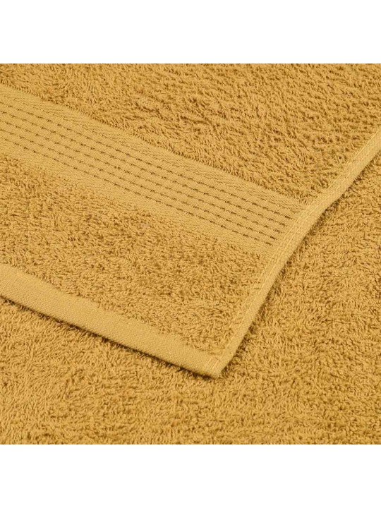 Ručníky na ruce 10 ks zlaté 30x30 cm 360 g/m² 100% bavlna