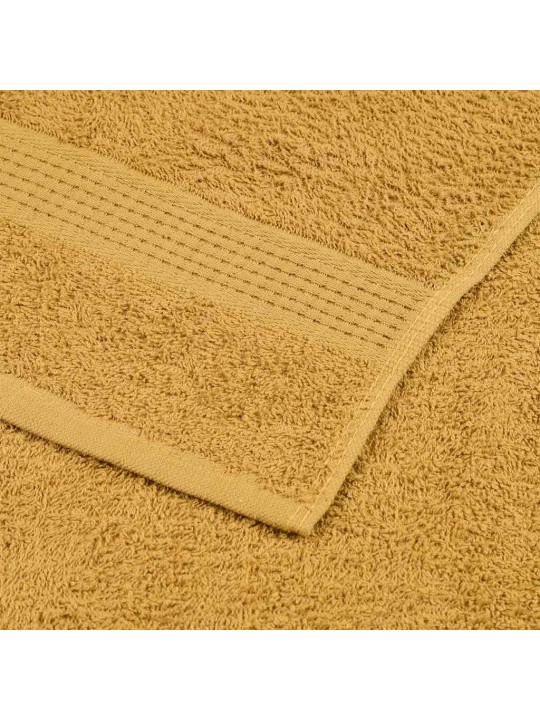 Ručníky pro hosty 4 ks zlaté 30x50 cm 360 g/m² 100% bavlna