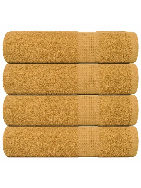 Sprchové ručníky 4 ks zlaté 70x140 cm 360 g/m² 100% bavlna