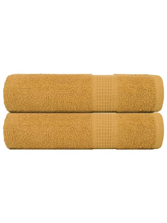 Koupelových osušek 2 ks zlaté 100x150 cm 360 g/m² 100% bavlna