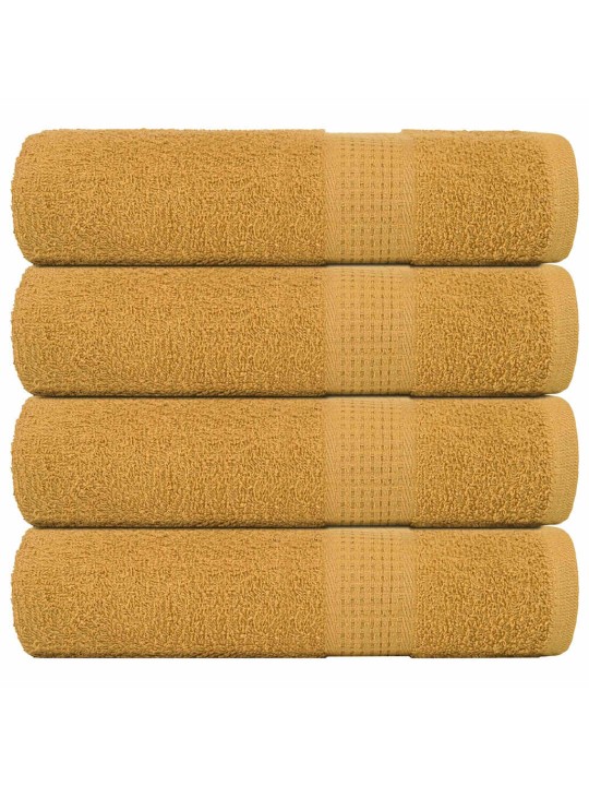 Koupelových osušek 4 ks zlaté 100x150 cm 360 g/m² 100% bavlna