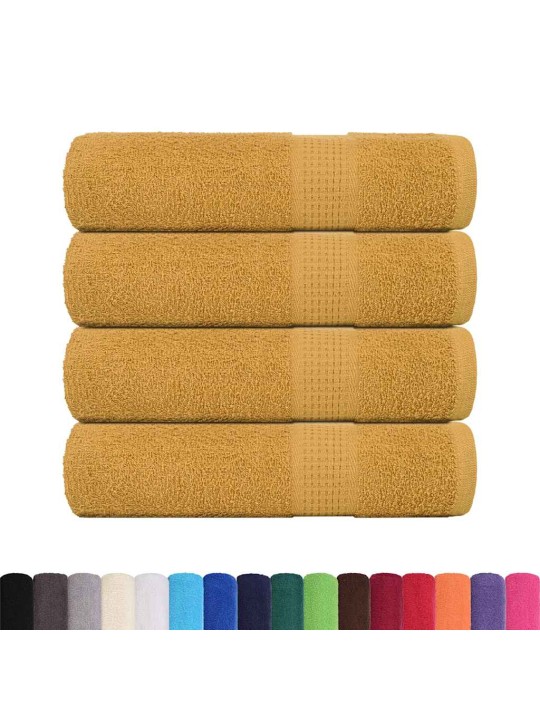 Koupelových osušek 4 ks zlaté 100x150 cm 360 g/m² 100% bavlna