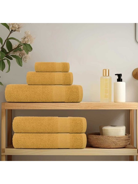 Ručníky 4 ks zlaté 100x200 cm 360 g/m² 100% bavlna
