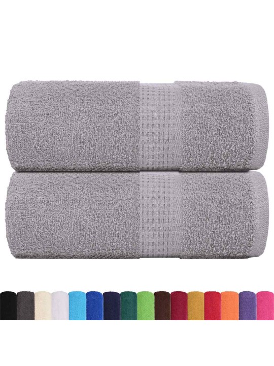 Ručníky na ruce 2 ks šedé 30x30 cm 360 g/m² 100% bavlna