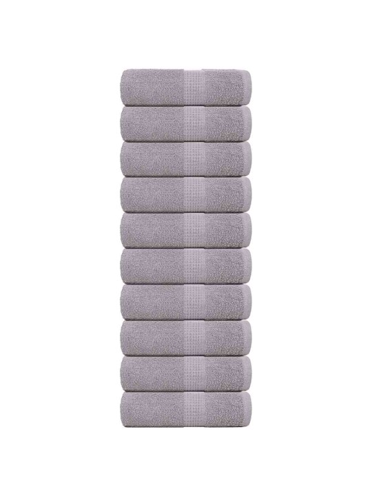 Ručníky na ruce 10 ks šedé 30x30 cm 360 g/m² 100% bavlna