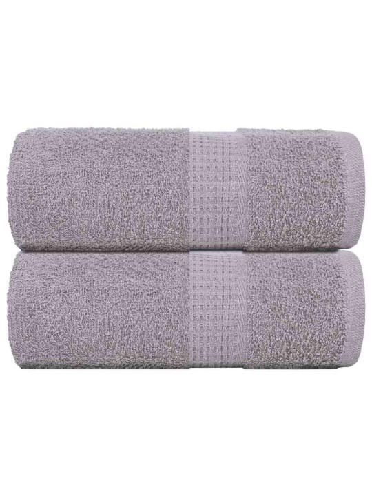 Ručníky pro hosty 2 ks šedé 30x50 cm 360 g/m² 100% bavlna