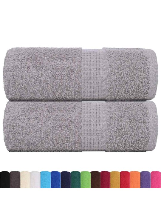 Ručníky pro hosty 2 ks šedé 30x50 cm 360 g/m² 100% bavlna