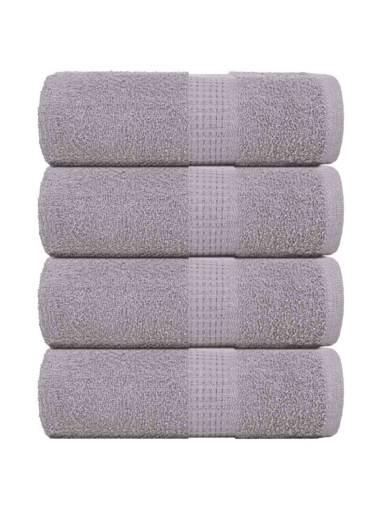 Ručníky pro hosty 4 ks šedé 30x50 cm 360 g/m² 100% bavlna