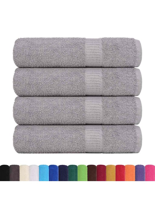 Sprchové ručníky 4 ks šedé 70x140 cm 360 g/m² 100% bavlna