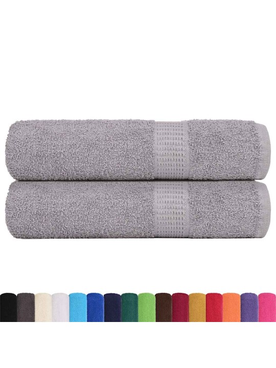 Koupelových osušek 2 ks šedé 100x150 cm 360 g/m² 100% bavlna
