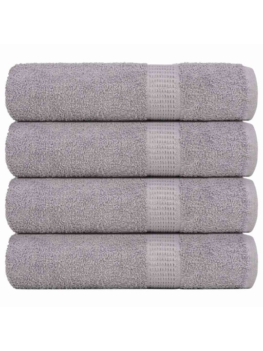 Koupelových osušek 4 ks šedé 100x150 cm 360 g/m² 100% bavlna