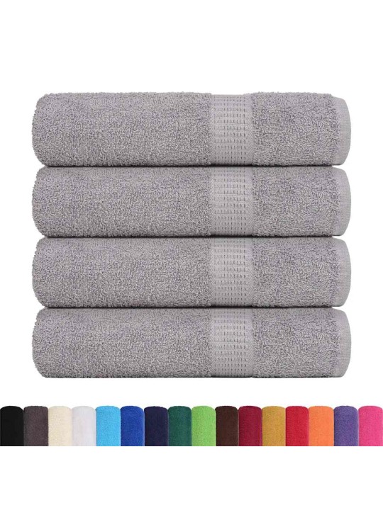 Koupelových osušek 4 ks šedé 100x150 cm 360 g/m² 100% bavlna
